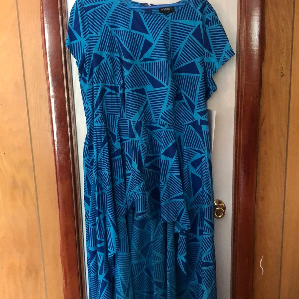 Teal Blue dipped Dress